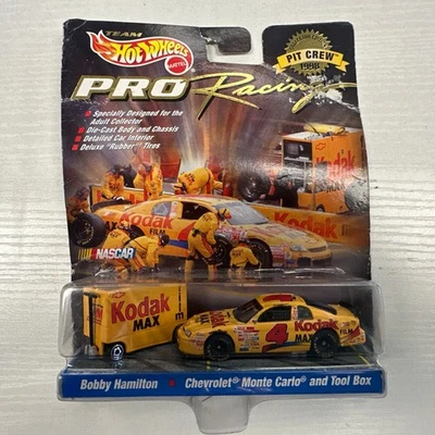 Hot Wheels Pit Crew Bobby Hamilton #4 Kodak 98 Chevy Monte Carlo y caja de herramientas (1162 Foto 1 de 3