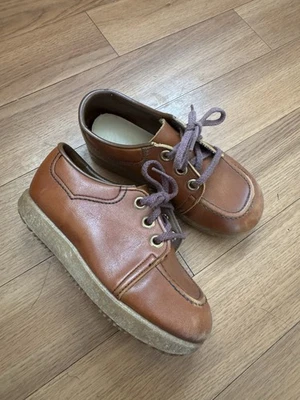 Vintage 70/80’s Brown Leather Shoes Toddler Size 8 - Image 1 of 4