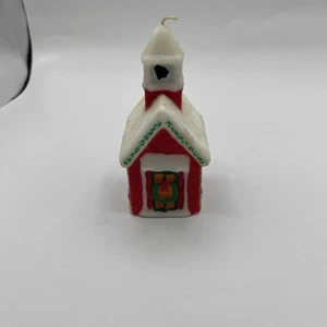 Vintage Christmasville Schoolhouse Candle 5" SKU H593 - Picture 1 of 5