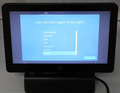 HP RP2 2030 POS Terminal Pent J2900 2.41GHz 8GB 256GB SSD WIN10 + Stand PWR CORD - Image 1 of 4