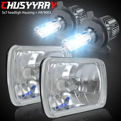 for Kenworth T300 1997-2010 Pair DOT 7x6" 5x7inch Led Headlights HI/LO - Image 1 of 4