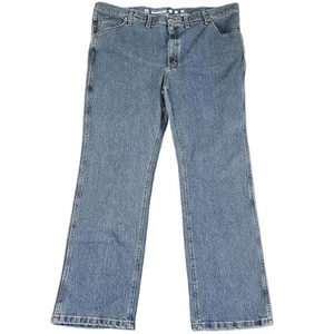 NUEVO Jeans Wranglers Corte Vaquero Lavado Medio 46 x 32 Calce Ajustado Western Pierna Recta - Imagen 1 de 12