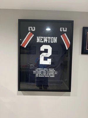 Cam Newton Autograph Signed  Stats Jersey Player - Image 1 of 3