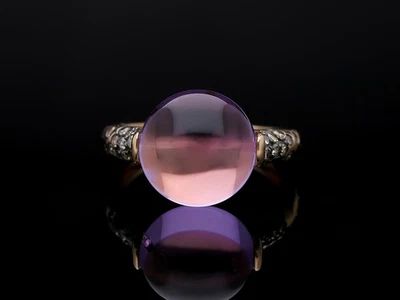 Top Preis Ring 5,58 ct. Diamanten Amethyst 750 Gold Wert: 2.200,- EUR neu Deta - Bild 1 von 4