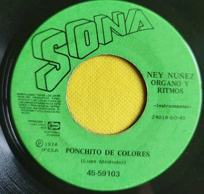 Ney Nuñez Organo Ritmos  - Ponchito de Colores  cumbia 1974 (Hear) - Image 1 of 2
