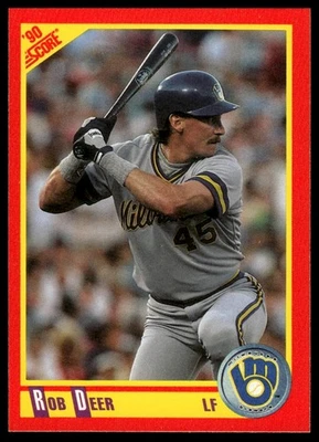 1990 Score #390 Rob Deer - Image 1 of 2
