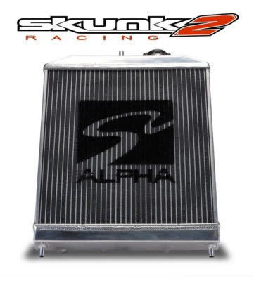 RADIADOR SKUNK2 SERIE ALPHA COMPATIBLE CON HONDA CIVIC CRX 1988-1991 TAMAÑO MEDIO DOBLE NÚCLEO  Foto 1 de 4