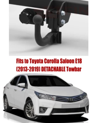 Barra de remolque desmontable para Toyota Corolla 4D E18 (2013-2019) y SIN ELECTRICIDAD T129 Foto 1 de 4