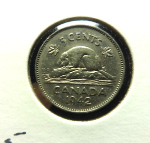 Canada 1942   5 Cents * King George VI * 👀