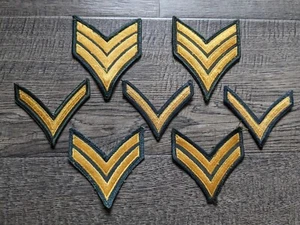 Lot of 7 Vintage Military Patches: Sergeant, Corporal & Private - Picture 1 of 10