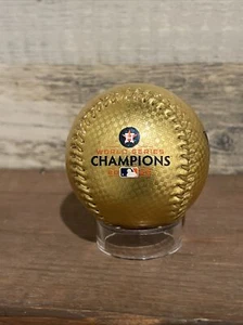 Houston Astros World Series Champions 2022 Gold Rush Ball - Picture 1 of 4