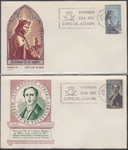 ESPAÑA Sc # 1292-5. JUEGO DE 4 DIFF FDC - CUATRO LÍDERES Y GOBERNANTES RELIGIOSOS CATÓLICOS - Imagen 1 de 2