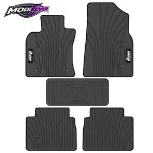 Fits 18-24 Toyota Camry Latex Floor Mats Liner All Weather Carpets Black 5PC - Picture 1 of 8