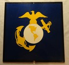 RARE WW1 United States Marine Corps Isorel Masonite SSI Enameled Sign