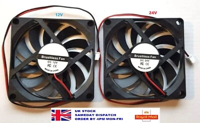 12v 24v 8010 DC 2Pin Brushless Fan 8cm 80x80x10mm 80mm Computer Case Cooling Fan - Image 1 of 4