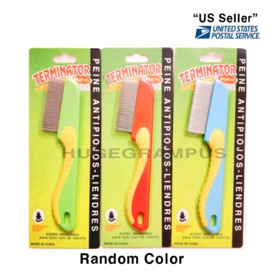 Stainless Steel Hair Lice Comb Brush Remove Lice Ticks Kids Nit Peine De Piojos  - Image 1 of 4