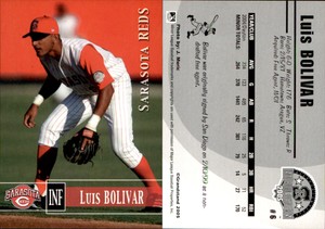 Luis Bolivar 2005 Grandstand Sarasota Reds #3 Card *AutographDen*