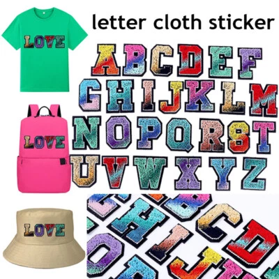 Alphabet Letters Embroidered Patches For Clothing Iron-on/Sew-on Patch Appliqueಇ - Image 1 of 4