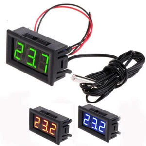 -50~ 110°C Digital LED Thermometer DC 5-12V Auto Temperatur Panel Messgerät - Bild 1 von 9