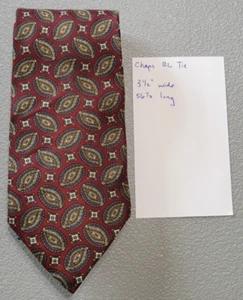 Chaps Ralph Lauren Burgundy Paisley Tie Silk - Picture 1 of 4