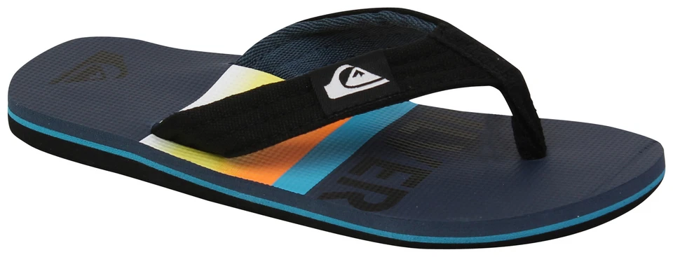 Sandalia Quiksilver Molokai Layback para niño - negra/azul/negra - nueva Foto 1 de 1
