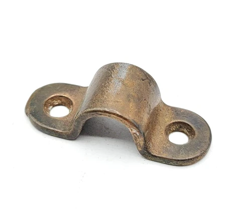 Antique Cast Iron Lock Keeper Bracket Reclaimed Salvage 2 3/8" Cover