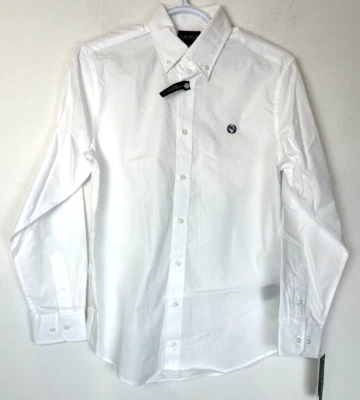 Llauren Ralph Lauren Big Boy's 18R White Cotton Oxford Solid Shirt NEW - Image 1 of 4