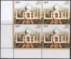 India 2004 Taj Mahal 15R, corner block of 4, mint MNH - Picture 1 of 1