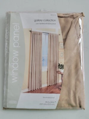 2002 Target Home Tailored Solid Tan Silk Window Panel - 48” x 84” - New NIP - Image 1 of 4