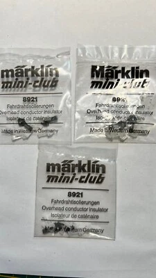 V 191 -3 Sachets isolateur de caténaires MARKLIN 8921 Fahrdrahtisolierungen Neuf - Photo 1/3