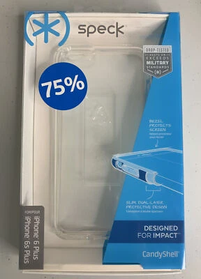 Funda Transparente Speck CandyShell para iPhone 6/6S Plus - Protección Grado Militar Foto 1 de 2