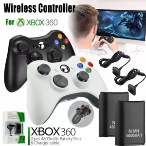 For Microsoft XBOX 360 & PC WIN 7 8 10 Wired / Wireless Game Controller Gamepad - Picture 1 of 28