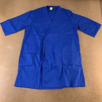 3255 Fashion Seal Unisex Size Small Royal Blue Reversible Gown Lab Coat New - Image 1 of 4