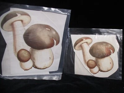 4 calcomanías de tobogán acuático de cerámica con hongos, 2 tamaños, 5" y 3-1/4" de alto Foto 1 de 4