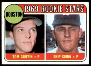 1969 TOPPS TOM GRIFFIN/SKIP GUINN ASTROS ROOKIES #614 ROOKIE RC EX X4266