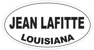 Jean Lafitte Louisiana Oval Bumper Sticker or Helmet Sticker D4052 - Picture 1 of 1