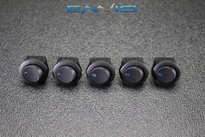 INTERRUPTOR BASCULANTE REDONDO 5 PIEZAS ORIFICIO DE MONTAJE 3/4 16 AMP 12V 3 PINES PALANCA LED AZUL IBRRSB Foto 1 de 4