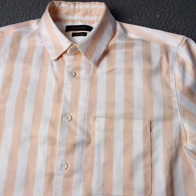 Urban Outfitters Button Shirt Mens S Small Petite Short Sleeve Striped Polyester - Image 1 of 4