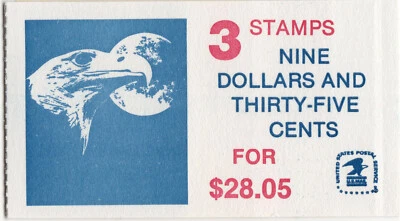 Scott #BK140b (1909a) Eagle and Moon Express Mail Booklet of 3 Stamps - MNH - Image 1 of 2