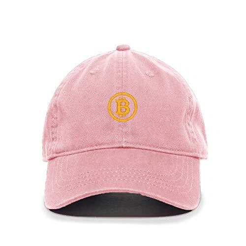 Bitcoin Cryptocurrency Baseball Cap Embroidered Cotton Adjustable Dad Hat - Image 1 of 1
