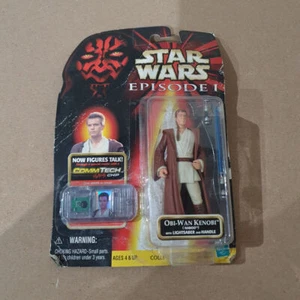 Hasbro Star Wars Episode I Obi-Wan Kenobi Naboo Figure with Lightsaber & Handle - Picture 1 of 8