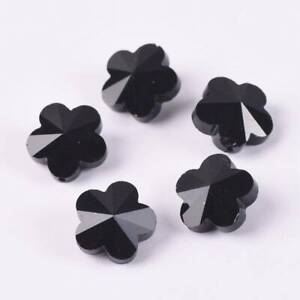 10pcs 14mm Flower Faceted Crystal Glass Loose Spacer Beads DIY Jewelry Making