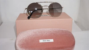 MIU MIU Sunglasses New Round Gradient Silver Rhinestones MU52VS 1BC5O0 50 140 - Picture 1 of 11