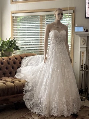 Свадебное платье Mori Lee размер 14 цвет белый.   Красота кружева. - Изображение 1 из 4