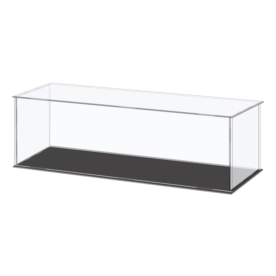 Acrylic Display Case Plastic Box Cube Clear Assemble Dustproof Showcase - Image 1 of 4