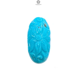 Piedra preciosa turquesa azul natural de 24,30 quilates tallada a mano ovalada 29*14 mm 1 pieza - Imagen 1 de 4