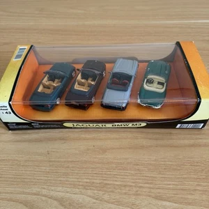 Juego de 4 coches diecast: BMW M3 1988 y 1995; Jaguar XJ-S V12 y E Cabriolet escala 1:43 - Imagen 1 de 12