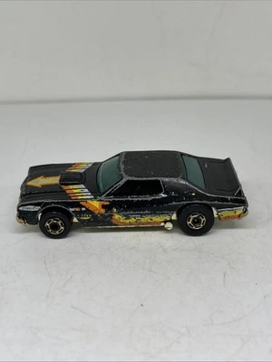 De colección Hot Wheels 1974 Hot Ones GHO negro Ford Torino Stocker #3 base dorada HK Foto 1 de 4