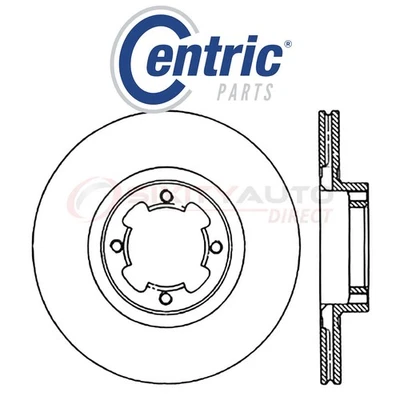 Centric C-TEK Disc Brake Rotor for 1985-1989 Subaru GL-10 1.8L H4 - Kit Set gi Foto 1 de 4