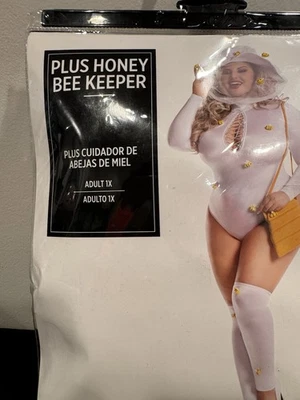 Sexy Disfraz de Halloween para Adulto de Abeja de Miel Talla Grande 1X 16-18 Conjunto Completo Foto 1 de 4